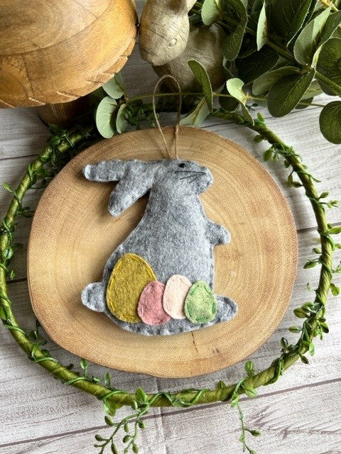 Handmade Easter Rabbit with Easter Eggs Hanging Gift