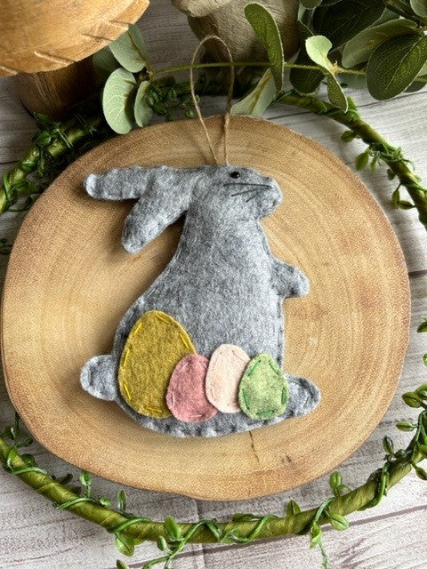 Handmade Easter Rabbit with Easter Eggs Hanging Gift