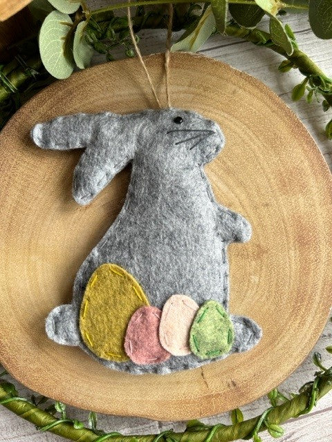 Handmade Easter Rabbit with Easter Eggs Hanging Gift