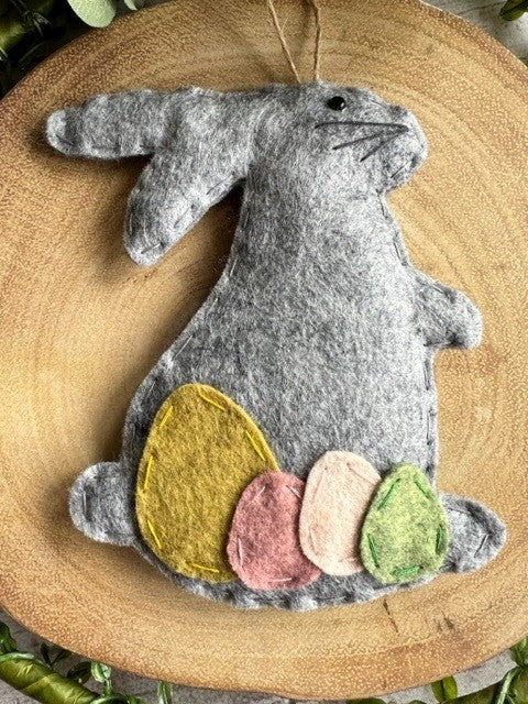 Handmade Easter Rabbit with Easter Eggs Hanging Gift