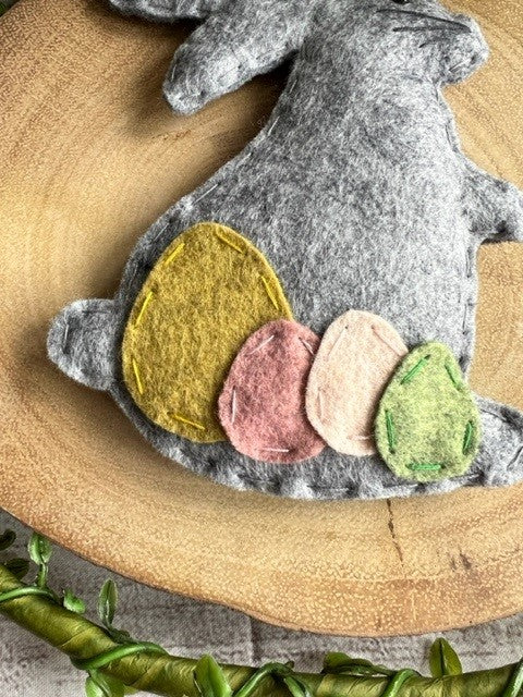 Handmade Easter Rabbit with Easter Eggs Hanging Gift