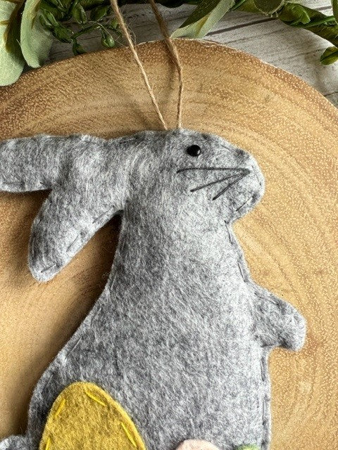 Handmade Easter Rabbit with Easter Eggs Hanging Gift