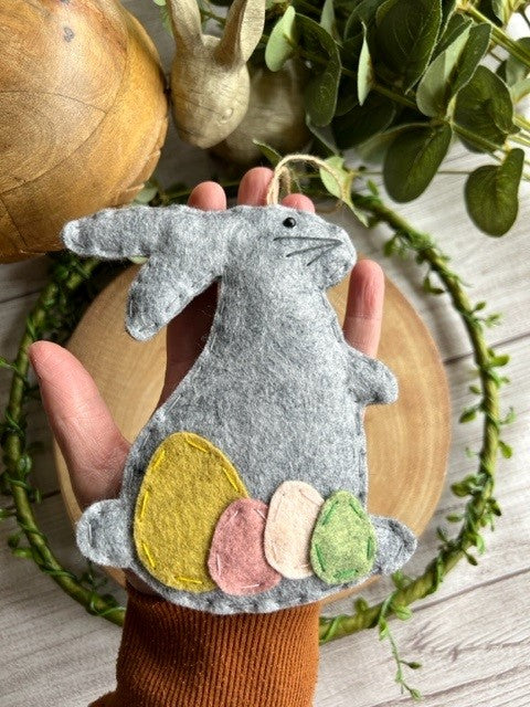 Handmade Easter Rabbit with Easter Eggs Hanging Gift