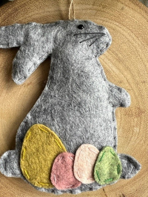 Handmade Easter Rabbit with Easter Eggs Hanging Gift