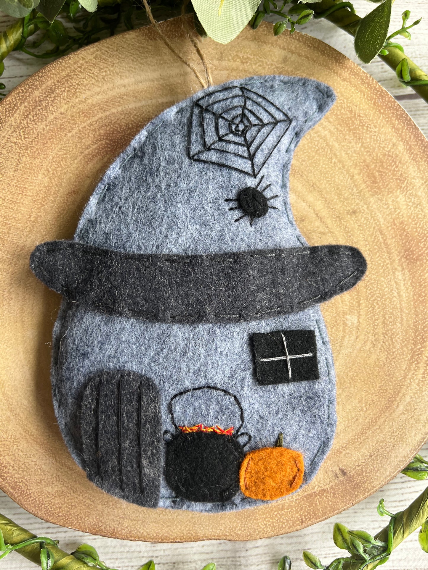 Handmade Halloween Themed Witches Hat Pumpkin House