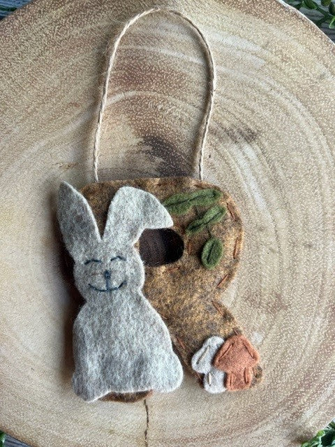 Rabbit & Woodland Themed Initial Hanging Gift