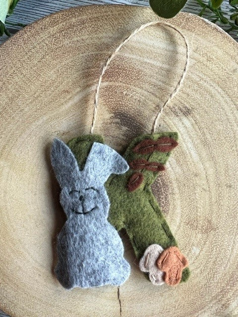 Rabbit & Woodland Themed Initial Hanging Gift