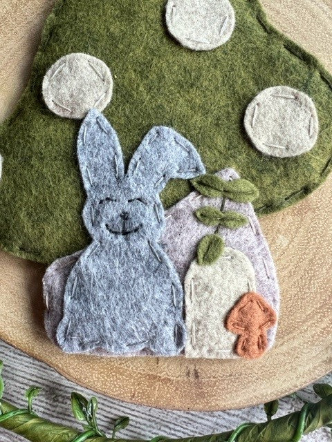 Handmade Felt Bunny Mushroom House