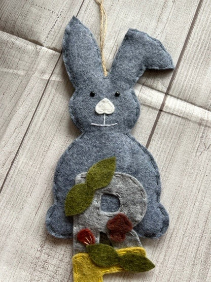 Handmade Personalised Rabbit & Woodland Theme Name Banner