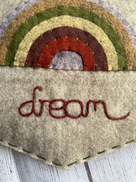 Handmade Felt Natural Rainbow & Dream Themed Banner