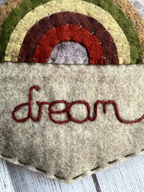 Handmade Felt Natural Rainbow & Dream Themed Banner