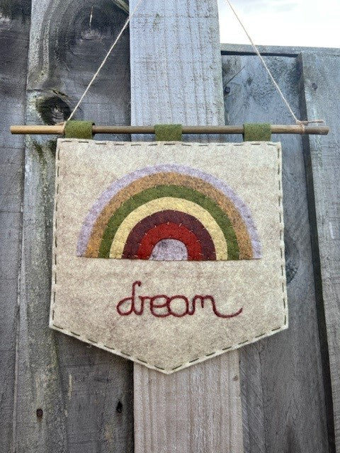 Handmade Felt Natural Rainbow & Dream Themed Banner