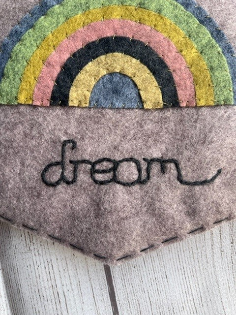 Handmade Felt Pastel Rainbow & Dream Themed Banner