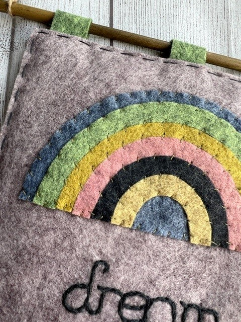 Handmade Felt Pastel Rainbow & Dream Themed Banner