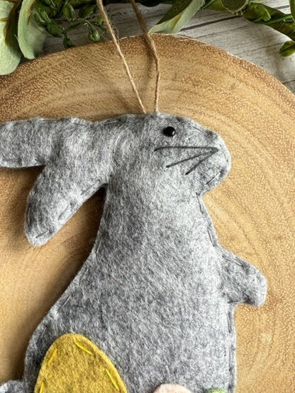 Handmade Easter Rabbit with Easter Eggs Hanging Gift 