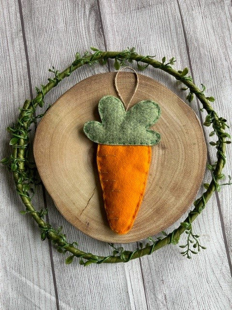 Handmade Felt Easter Carrot Hanging Decoration