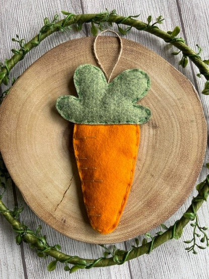 Handmade Felt Easter Carrot Hanging Decoration