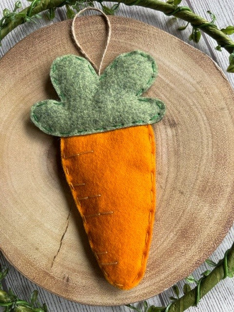 Handmade Felt Easter Carrot Hanging Decoration