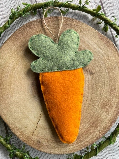 Handmade Felt Easter Carrot Hanging Decoration