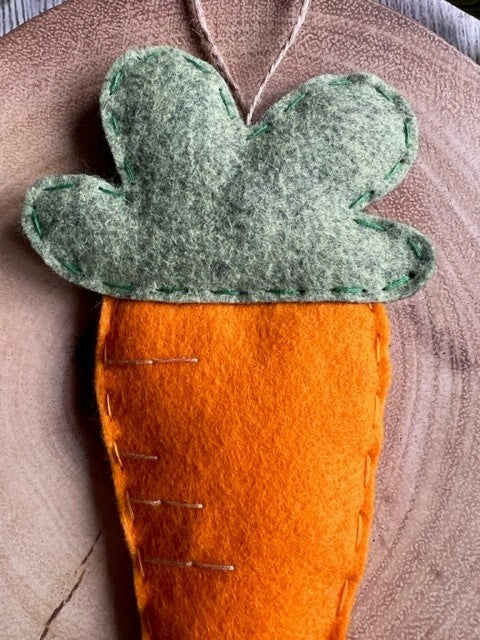 Handmade Felt Easter Carrot Hanging Decoration