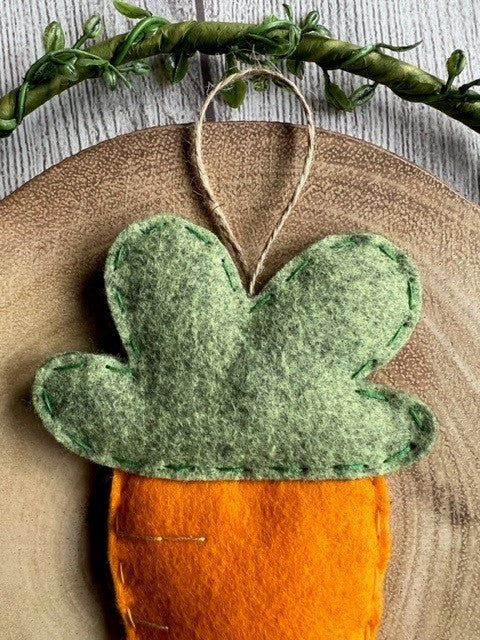 Handmade Felt Easter Carrot Hanging Decoration