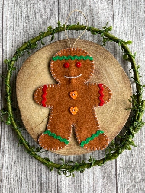 Digital Download Christmas Gingerbread Person PDF Sewing Instructions - Sew Your Own Gingerbread Person