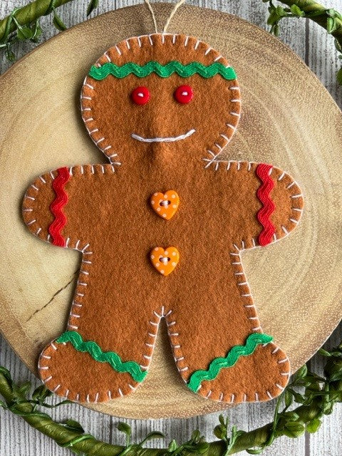 Digital Download Christmas Gingerbread Person PDF Sewing Instructions - Sew Your Own Gingerbread Person