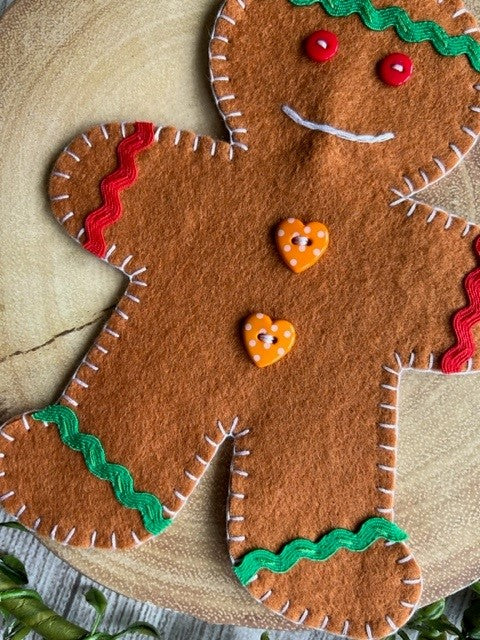 Digital Download Christmas Gingerbread Person PDF Sewing Instructions - Sew Your Own Gingerbread Person