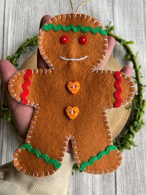 Digital Download Christmas Gingerbread Person PDF Sewing Instructions - Sew Your Own Gingerbread Person