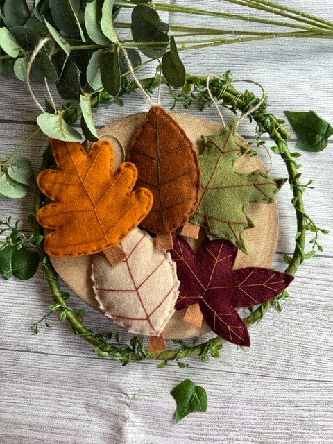 Handmade Selection Hanging Leaves - 5 Colours & Designs to Choose From