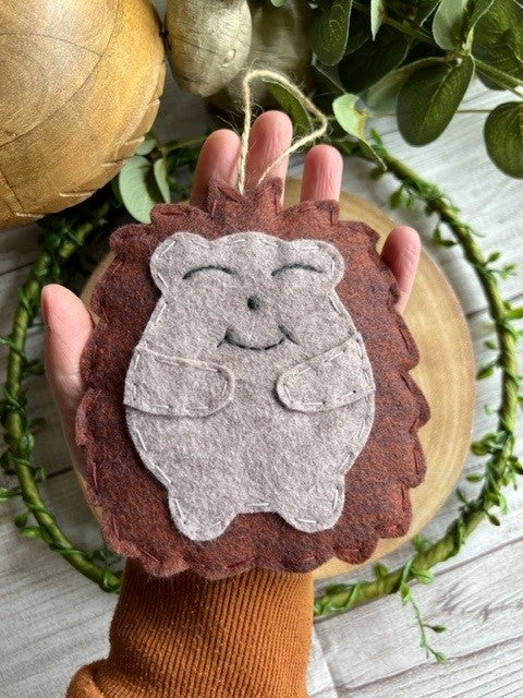 Handmade Cute Felt Hedgehog Hanging Gift