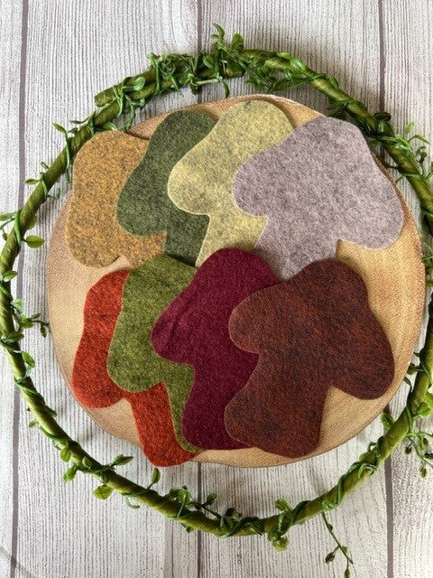 Felt Mushroom Shape Embellishments, Woodland Felt Mushrooms, Embellishments For Crafting, Create Your Own Decorations.