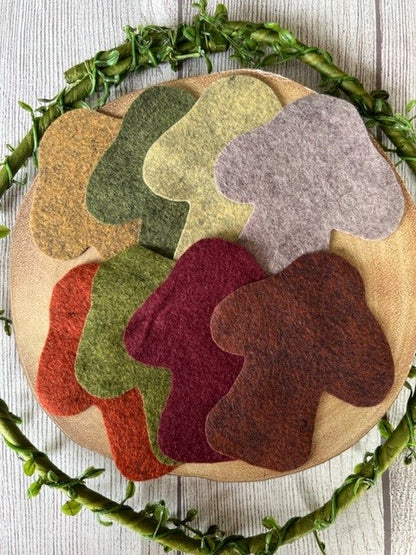 Felt Mushroom Shape Embellishments, Woodland Felt Mushrooms, Embellishments For Crafting, Create Your Own Decorations.