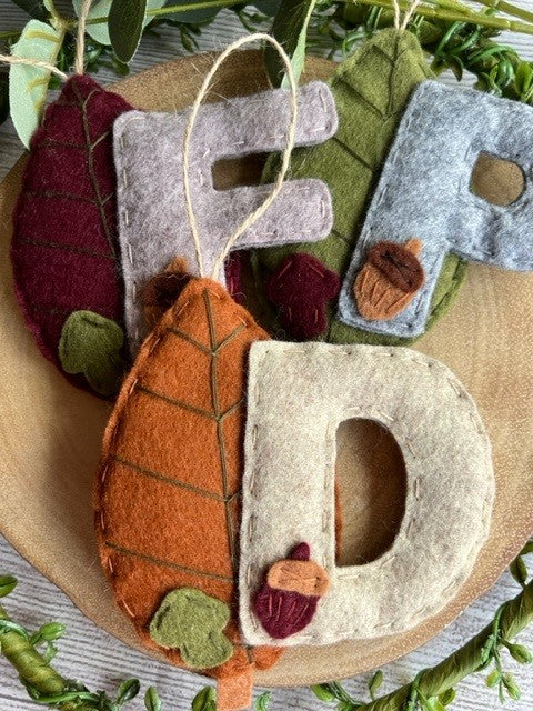 Woodland Leaf Themed Initial Hanging Gift