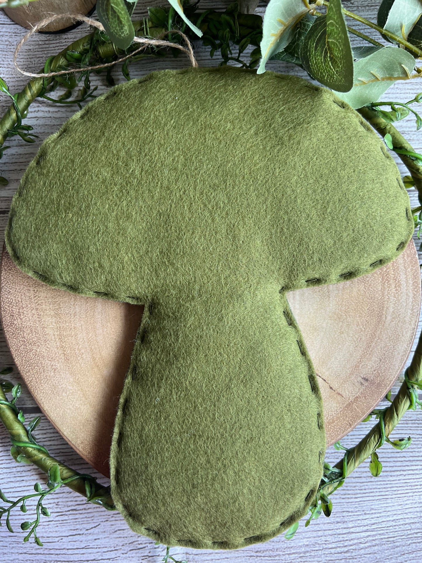 Handmade Beautiful Hanging Felt Large Mushroom