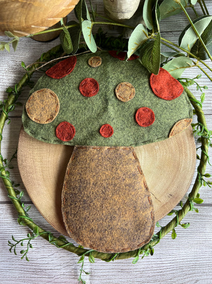 Handmade Beautiful Hanging Felt Large Mushroom