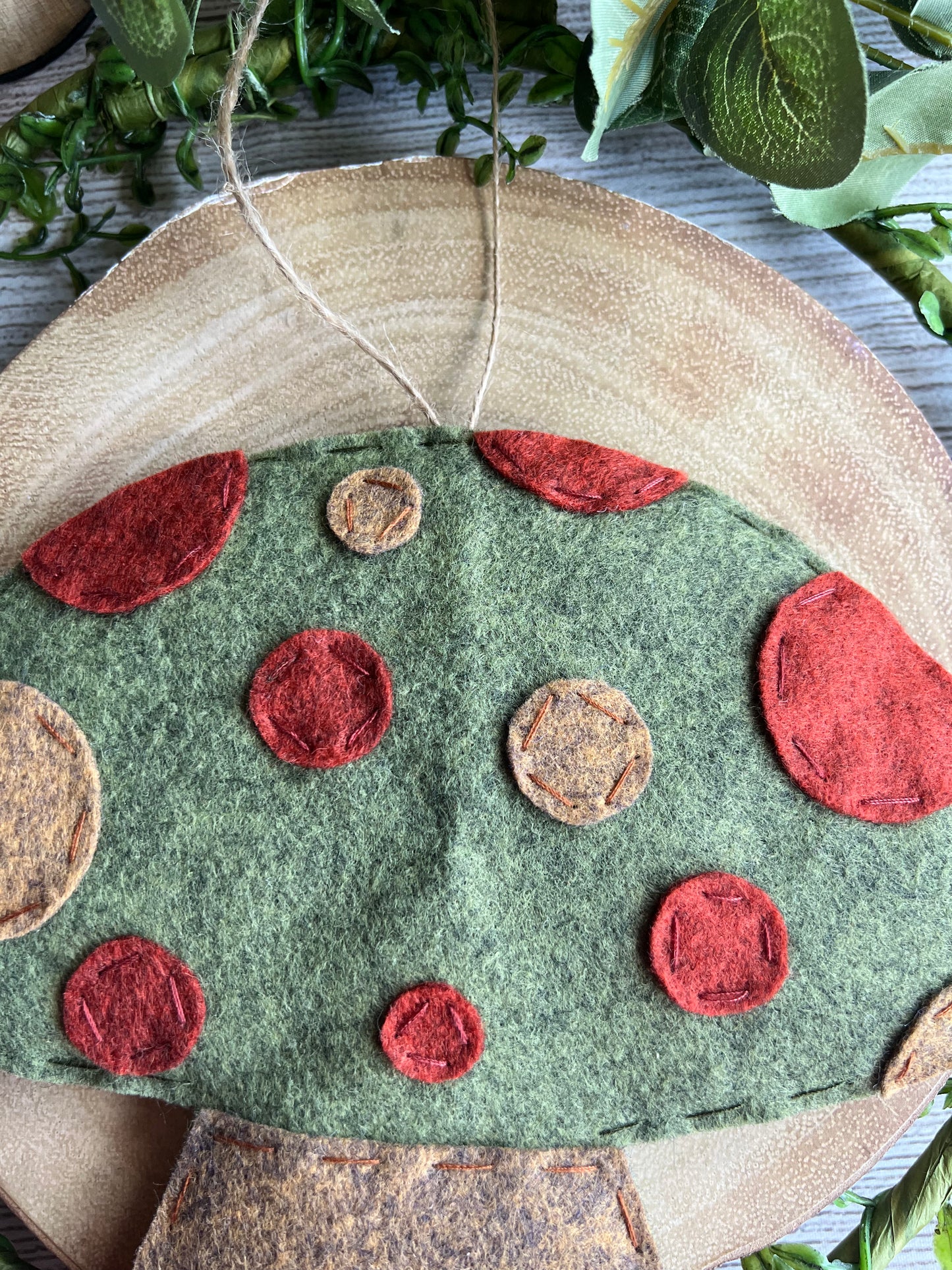 Handmade Beautiful Hanging Felt Large Mushroom