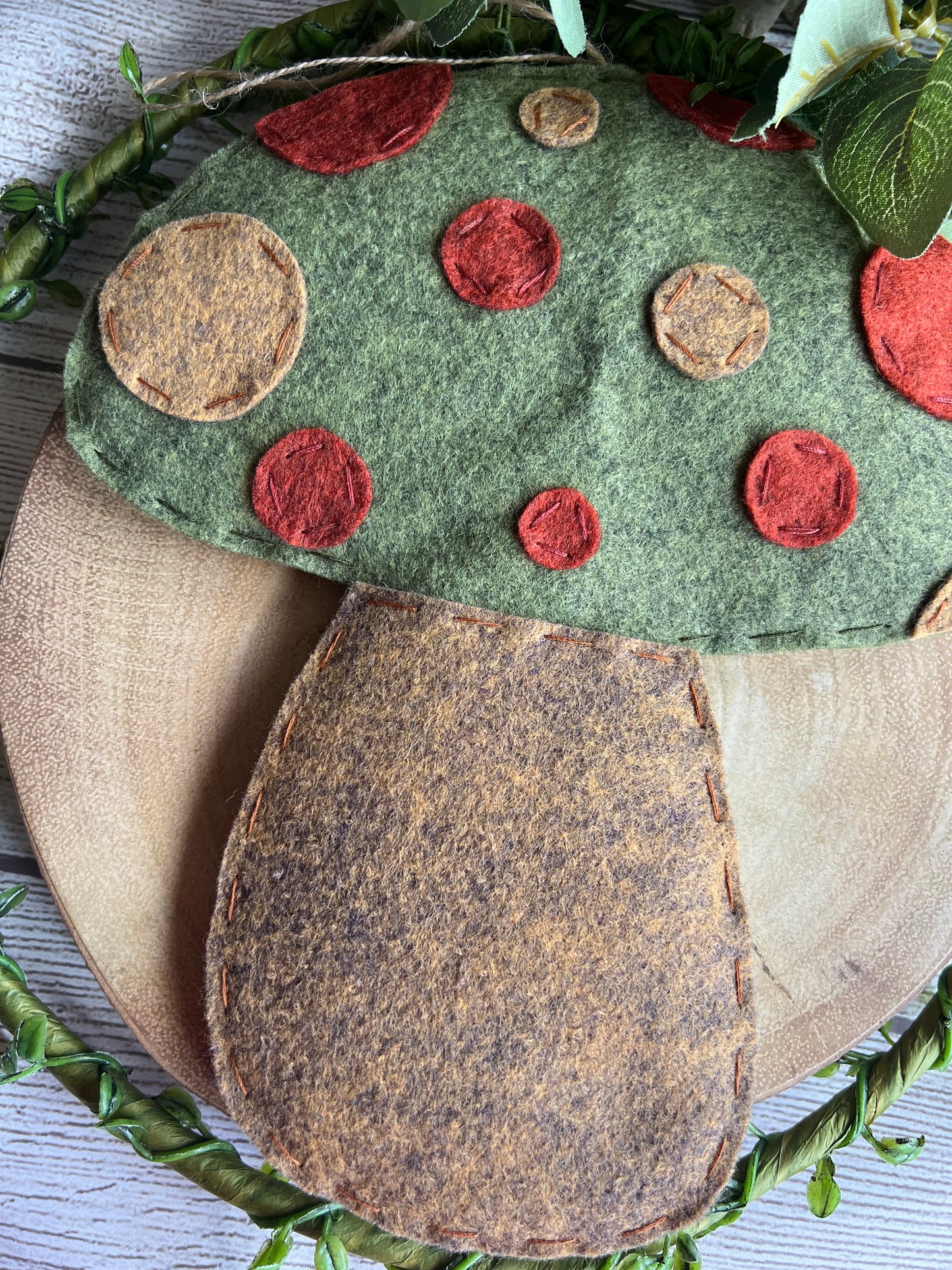 Handmade Beautiful Hanging Felt Large Mushroom